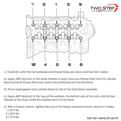 Honda L15 Turbo Head Stud Kit for 2016+ 1.5T Engine